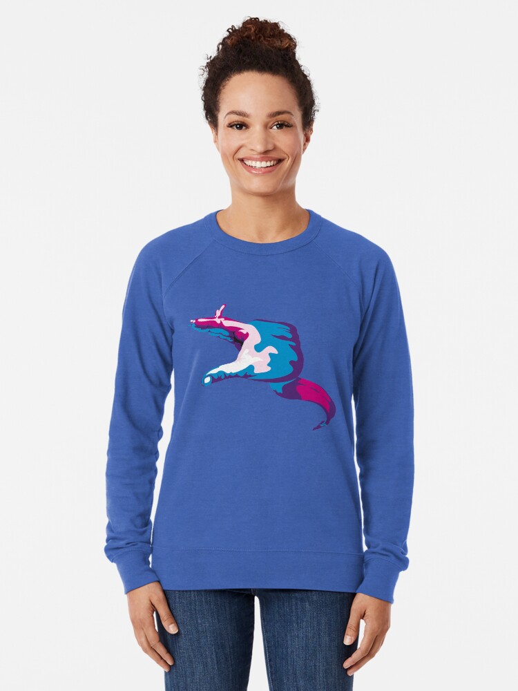 Alternate view of Moray Eel Hand Signal Lightweight Sweatshirt