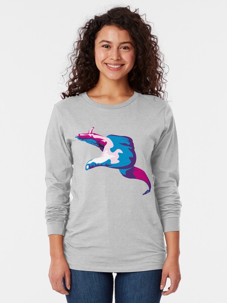 Alternate view of Moray Eel Hand Signal Long Sleeve T-Shirt