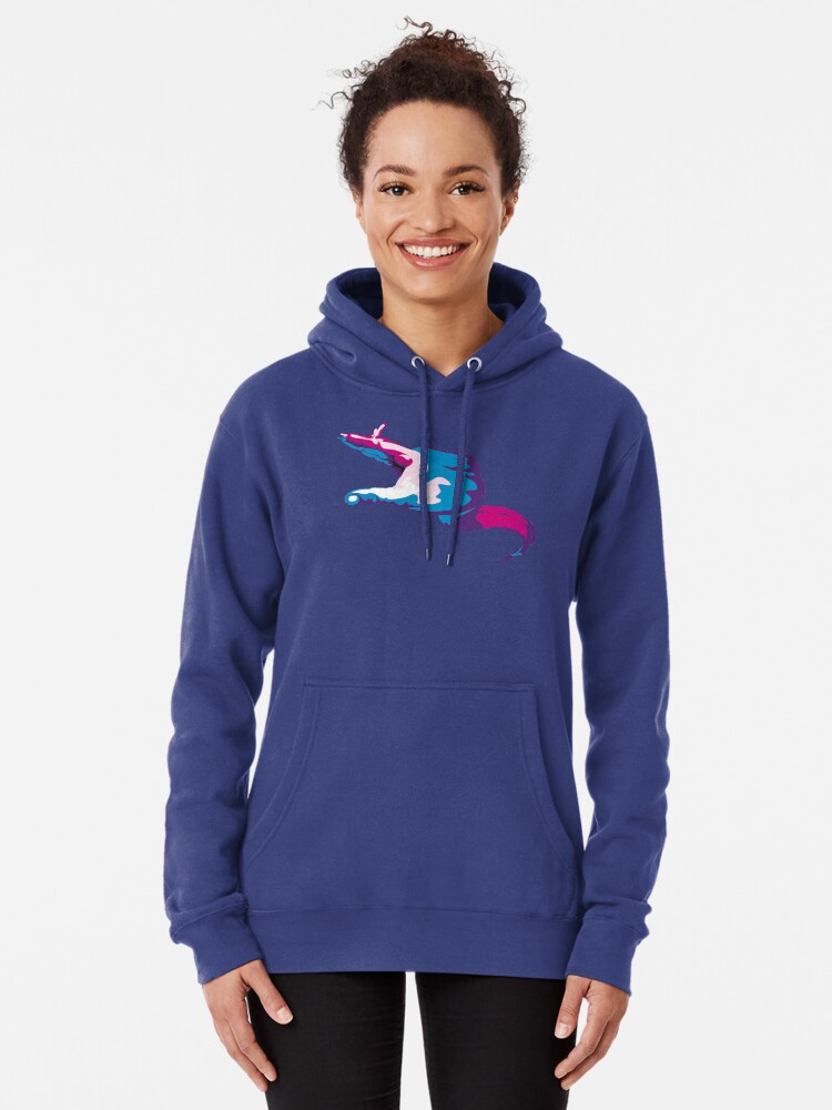 Alternate view of Moray Eel Hand Signal Pullover Hoodie