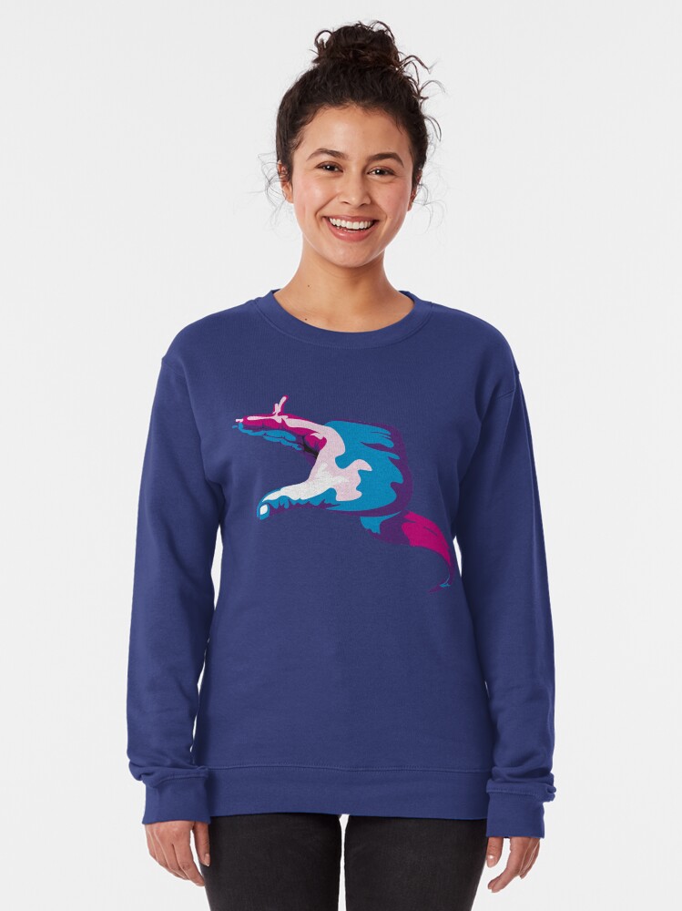 Alternate view of Moray Eel Hand Signal Pullover Sweatshirt