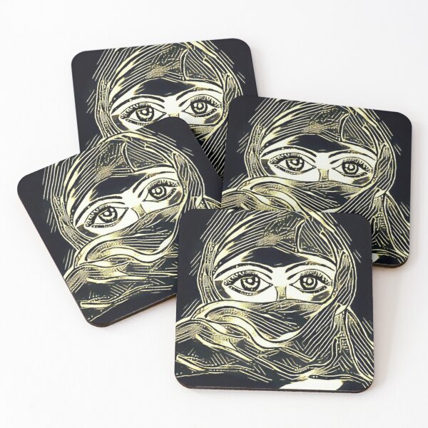 Item preview, Graphic Girl portrait: masked beauty designed and sold by Sonia dutta_art.