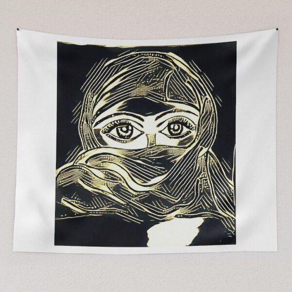 Item preview, Graphic Girl portrait: masked beauty designed and sold by Sonia dutta_art.