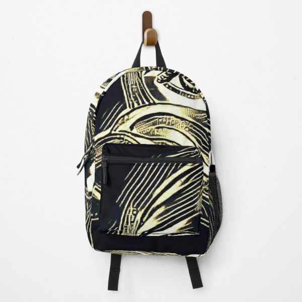 Graphic Girl portrait: masked beauty Backpack