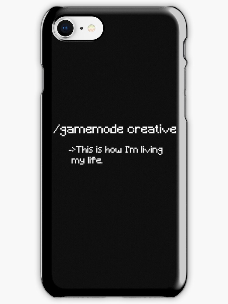 Minecraft Gamemode Creative Iphone Case Cover By Loukkai Redbubble