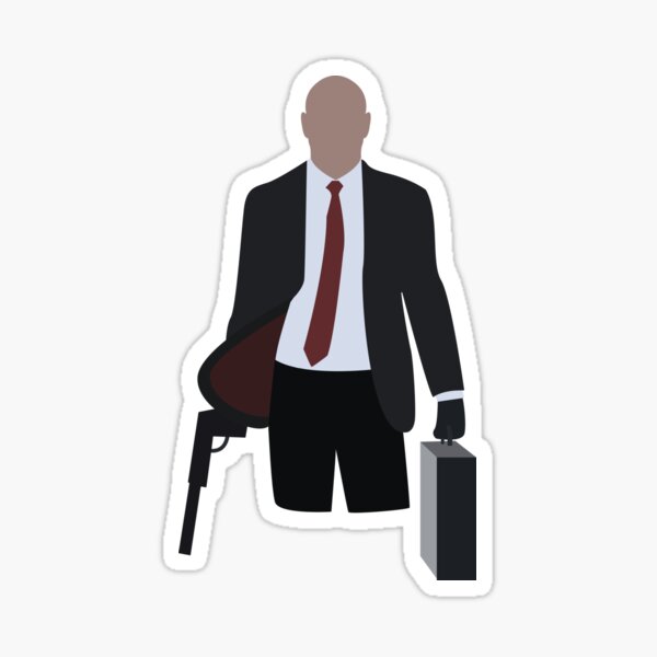 Weathered Hitman Agent 47 Sticker By Tortillachief Redbubble