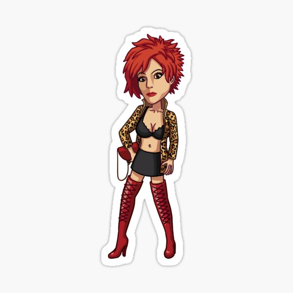 MYLENE FARMER - CALIFORNIA Illustration Cartoon Sticker