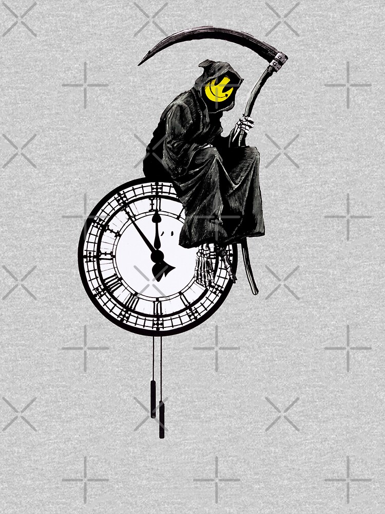 Thumbnail 5 von 5, Hoodie, Banksy - Grin Reaper designt und verkauft von HouseofBalloon.