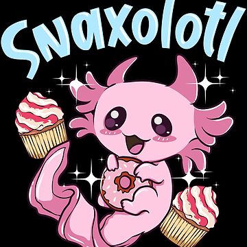 Cute & Funny Snaxolotl Adorable Snacking Axolotl' Two-Tone Mug