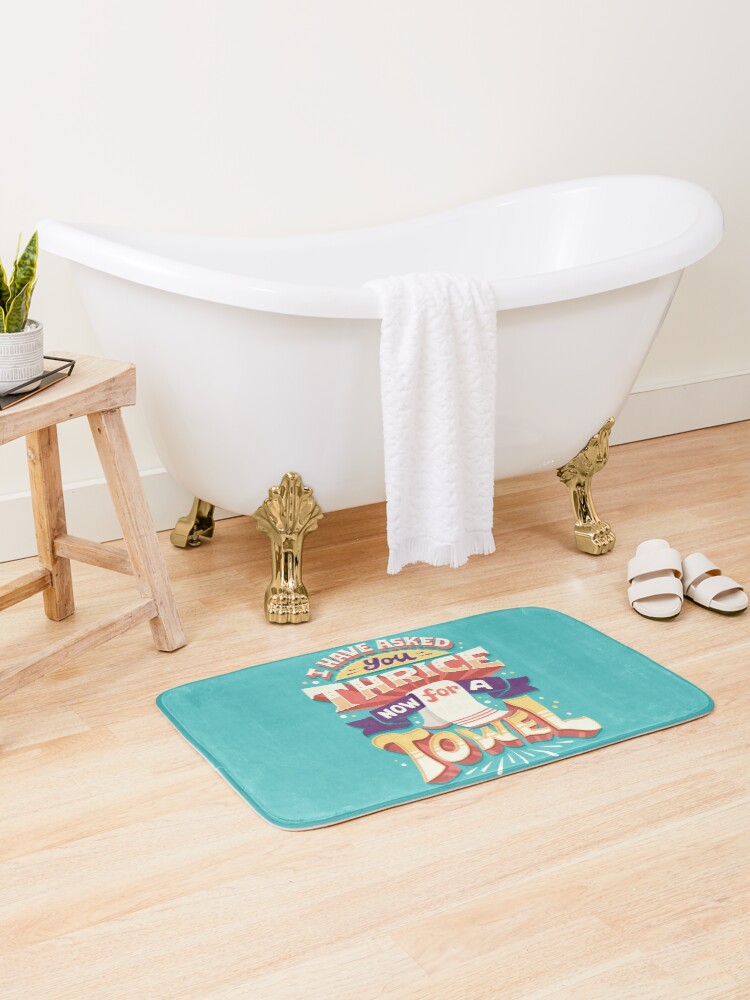 Thumbnail 2 of 6, Bath Mat, I have asked you thrice designed and sold by risarodil.