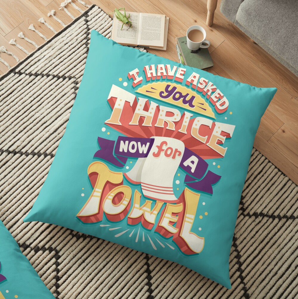 I have asked you thrice Floor Pillow