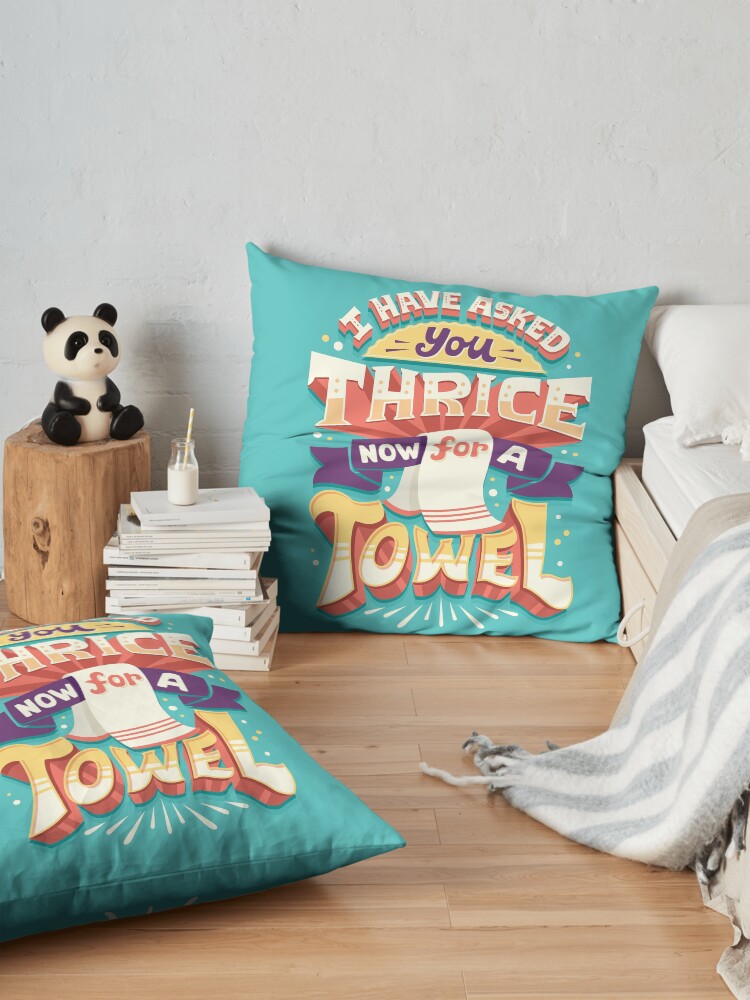 Alternate view of I have asked you thrice Floor Pillow