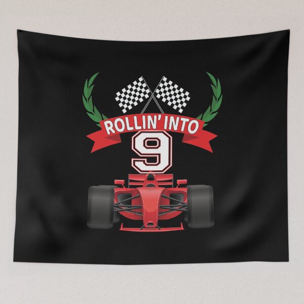 Item preview, Rollin into 9 Years Old Racing Car Boys 9th Birthday Party product designed and sold by Grabitees.