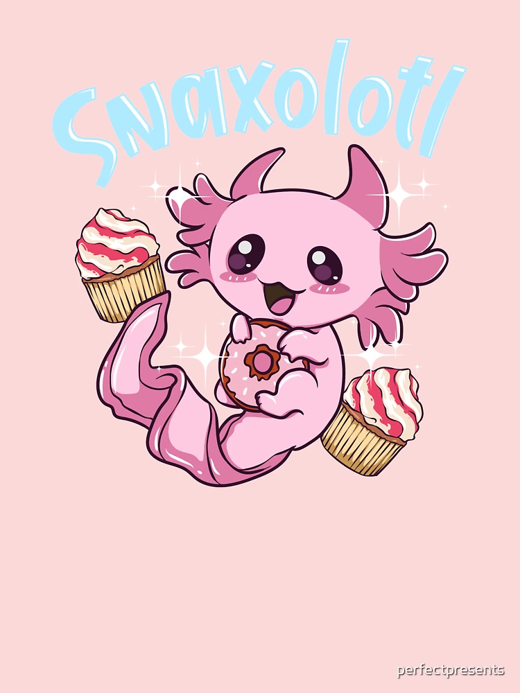 Snaxolotl Kawaii Axolotl Food Lover Digital Art by Maximus Designs - Pixels