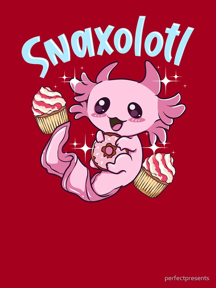 Cute Axolotl Lover Snaxolotl Kawaii Axolotl Food Sweets Zip Pouch by EQ  Designs - Pixels Merch