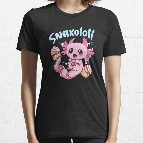 Vista previa del artículo con la obra «Snaxolotl Divertido Axolotl Dulces Snacks Postres Juego de palabras», diseñado y vendido por perfectpresents.