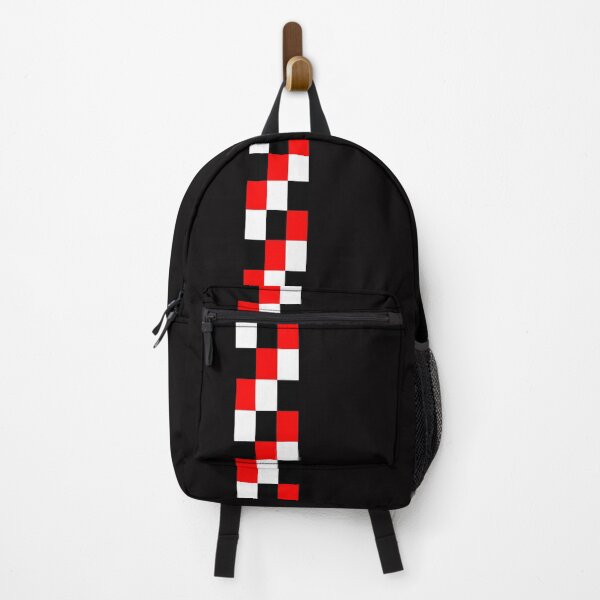 60s Geometric Graphic T-shirts Red Black and white Backpack
