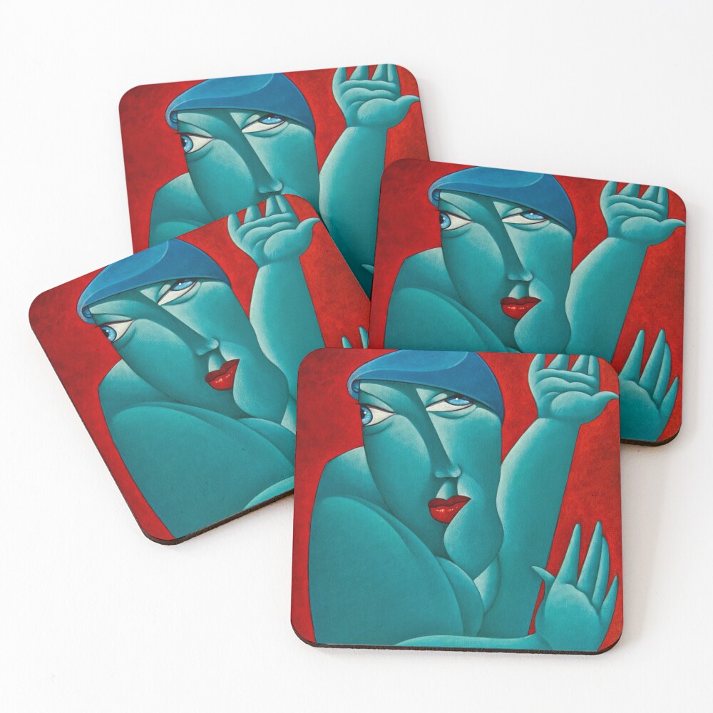 Abstract figure Coasters (Set of 4)