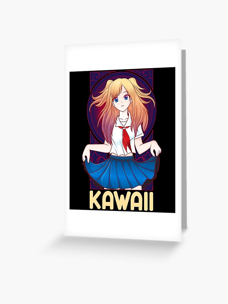 Senpai Anime Girl Japanese Cute Manga Kawaii Poster by The Perfect Presents