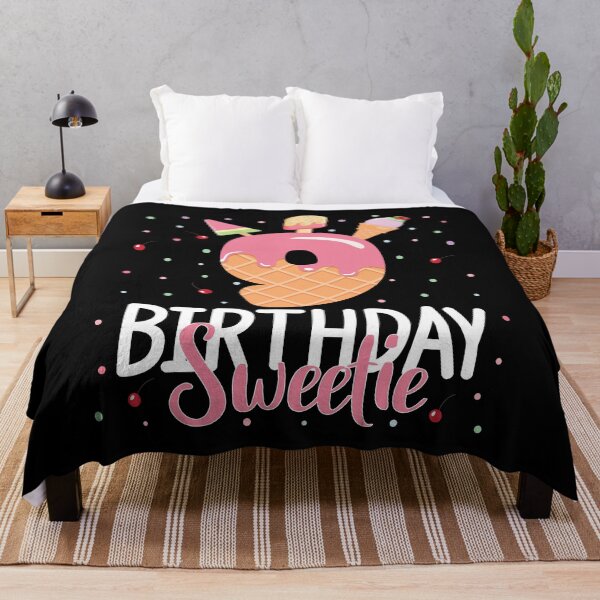 Item preview, 9th Birthday Sweetie Ice Cream Girl 9 Years Old B-day print designed and sold by Grabitees.