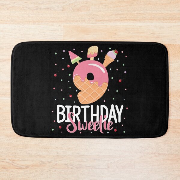 Item preview, 9th Birthday Sweetie Ice Cream Girl 9 Years Old B-day print designed and sold by Grabitees.