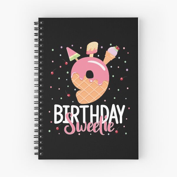Item preview, 9th Birthday Sweetie Ice Cream Girl 9 Years Old B-day print designed and sold by Grabitees.