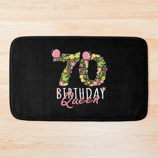 Item preview, 70th Birthday Queen 70th Years Old Woman Floral B-day Theme graphic designed and sold by Grabitees.