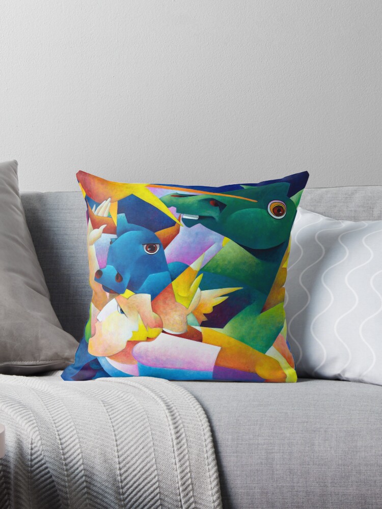 Thumbnail 1 of 3, Throw Pillow, My Guernica designed and sold by John Noy.
