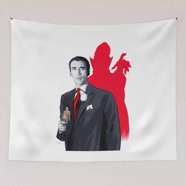 Item preview, Sir Christopher Lee - An illustration by Paul Cemmick designed and sold by TIGERDAVER.