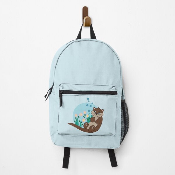 Item preview, Cute Baby Otter Underwater Doodle Cartoon with Flowers designed and sold by Aimee Gray.