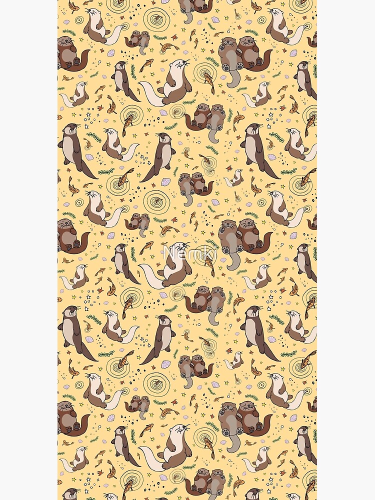 Otters in Yellow by Nemki