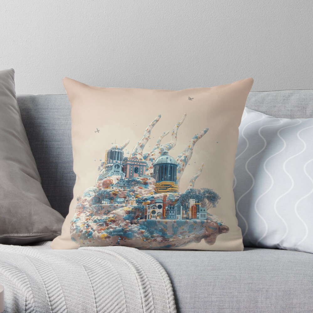 Leaving to a destination Throw Pillow