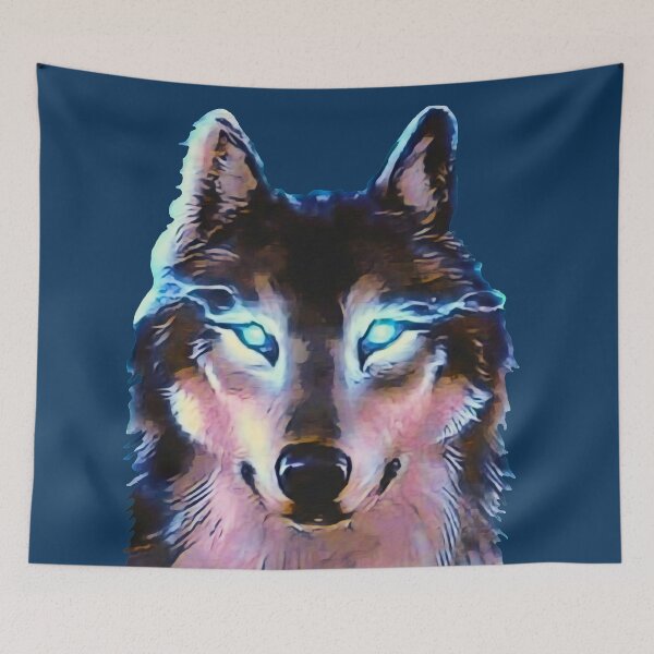 Item preview, Wolf with green shining eyes designed and sold by helenkaiy.