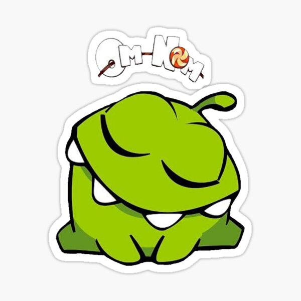 Cut The Rope Stickers Redbubble - crown of om nom nom roblox