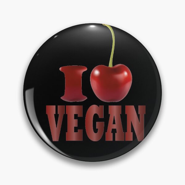 Item preview, I love vegan / Cherry design for vegan lover designed and sold by greatatlas.