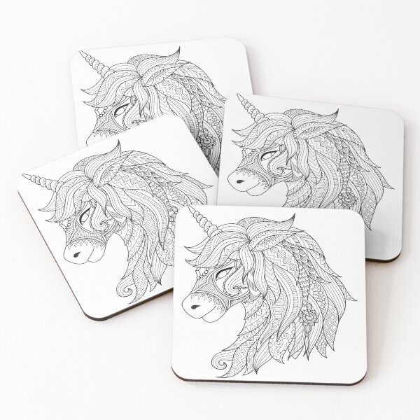 Item preview, Decorative Unicorn Face designed and sold by noirty.
