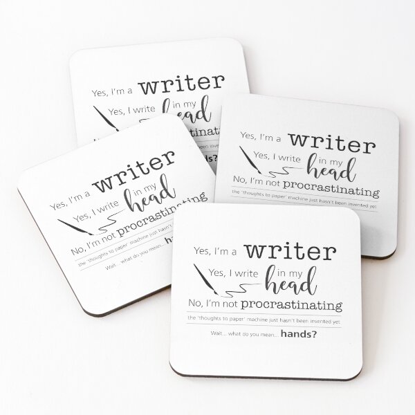 Item preview, For the Procrastinating Writer (in Black) designed and sold by KALI - MAV.