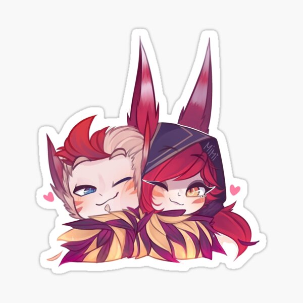 Xayah and rakan Sticker