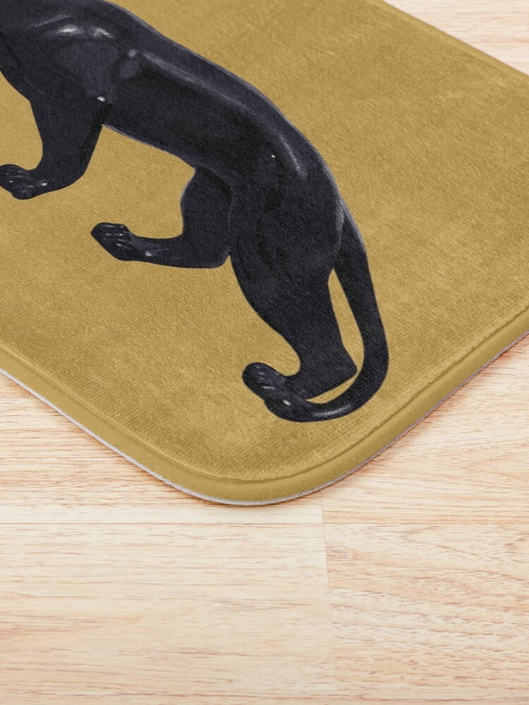 " Black Panther" Bath Mat by MimieTrouvetou Redbubble