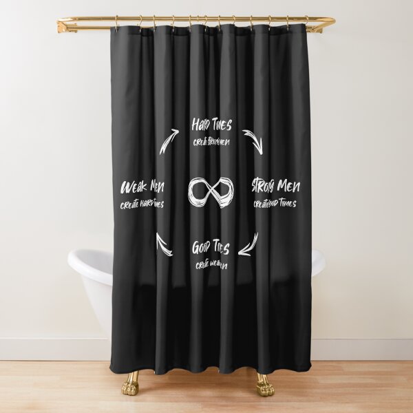 Disover Hard times create strong men Shower Curtain