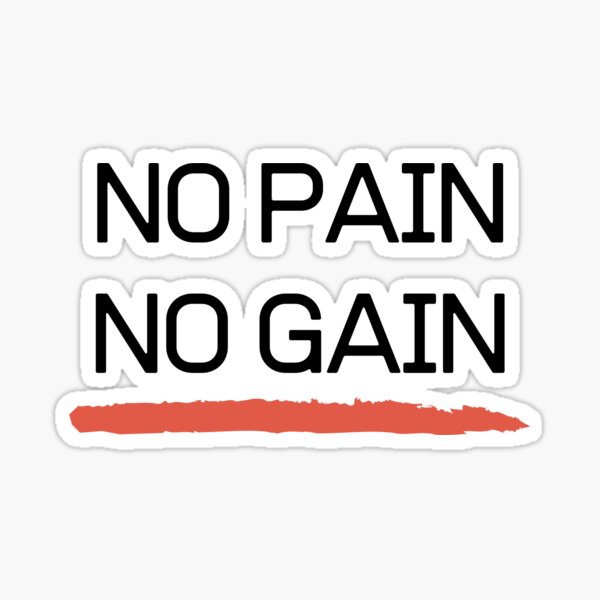 No Pain No Gain Sticker