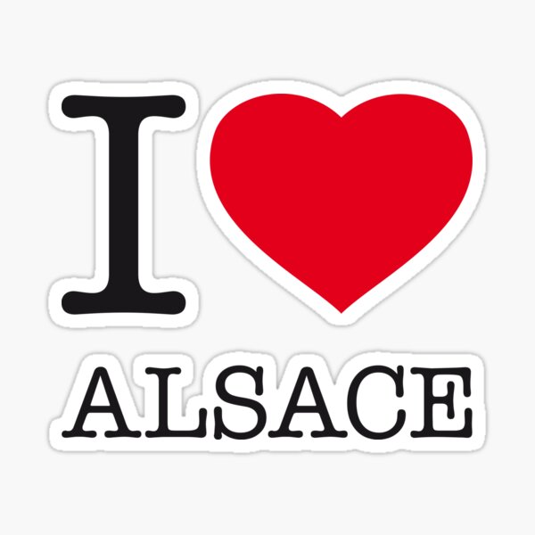 I LOVE ALSACE Sticker