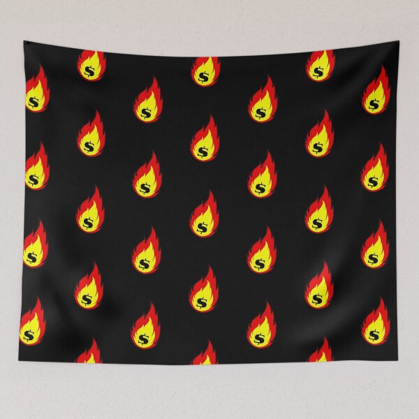 Item preview, Money sign on fire [Monopoly] Money Sign on fire BLACK designed and sold by dumefro.