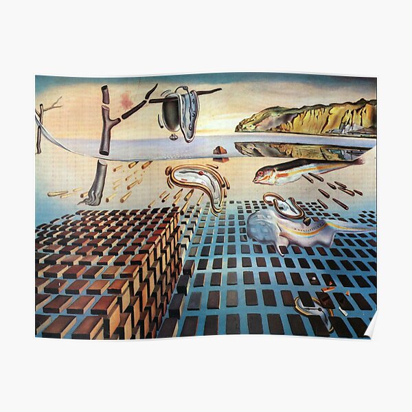 Salvador, Dali, surrealist. The Disintegration of the Persistence of Memory (1952-1954). Poster