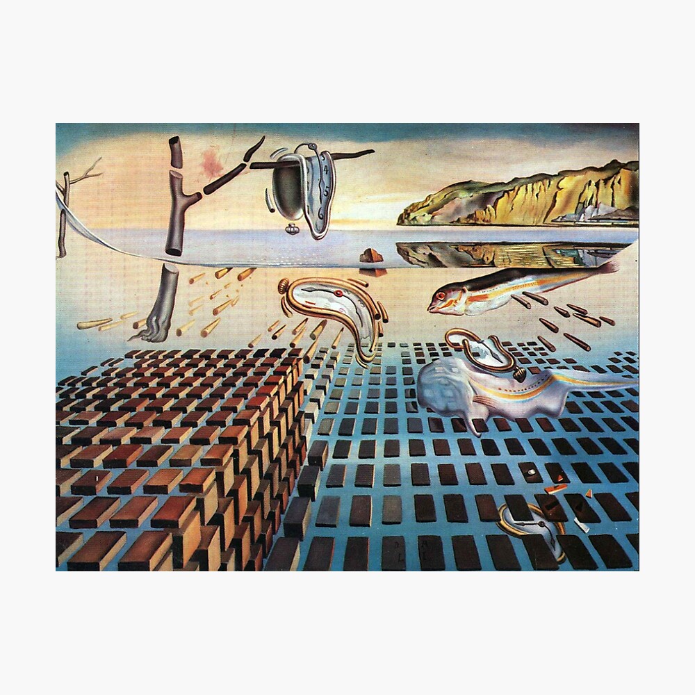 Salvador, Dali, surrealist. The Disintegration of the Persistence Memory (1952-1954)." Poster by TOMSREDBUBBLE | Redbubble