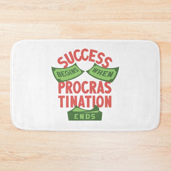 Item preview, Inspirational Quote Success Motivational Gift for Procrastinators - Success Begins When Procrastination Ends designed and sold by EKGifts.