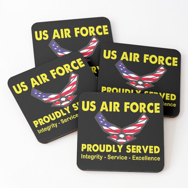 Item preview, US Air Force Proudly served Integrity Service Excellence designed and sold by Kathrine2302.