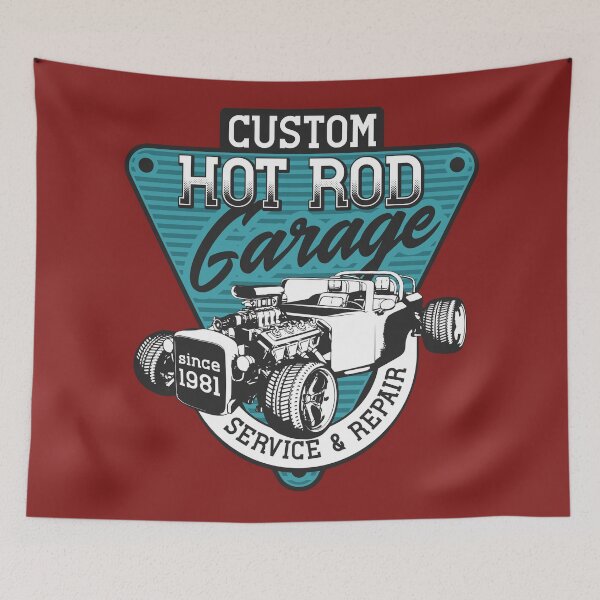 Item preview, Hot Rod garage service and repair car designed and sold by Delicarte.