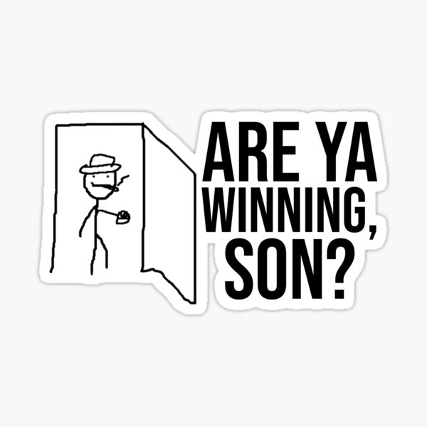  Are Ya Winning Son - Funny Stickman Dad Dank Meme Raglan  Baseball Tee : Clothing, Shoes & Jewelry