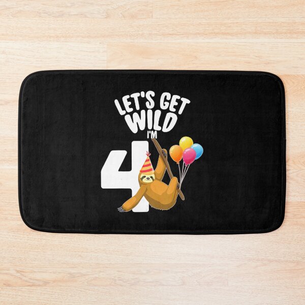 Item preview, Let's Get Wild I'm 4 - Sloth 4th Birthday  designed and sold by MagicJohnson22.
