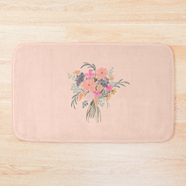 Item preview, Cream pinky flowers design | Floflo art designed and sold by Flofloart.